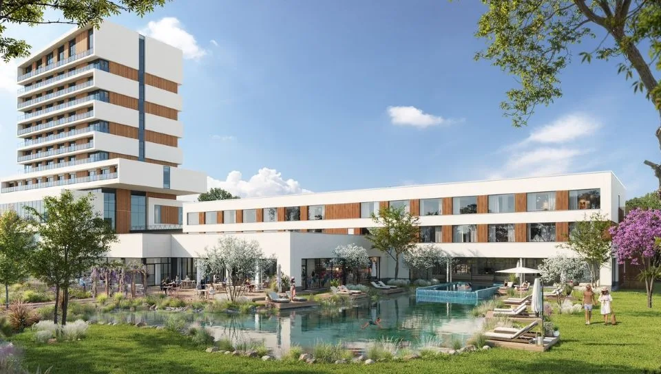Volumetric modular hotel building by DMD Modular